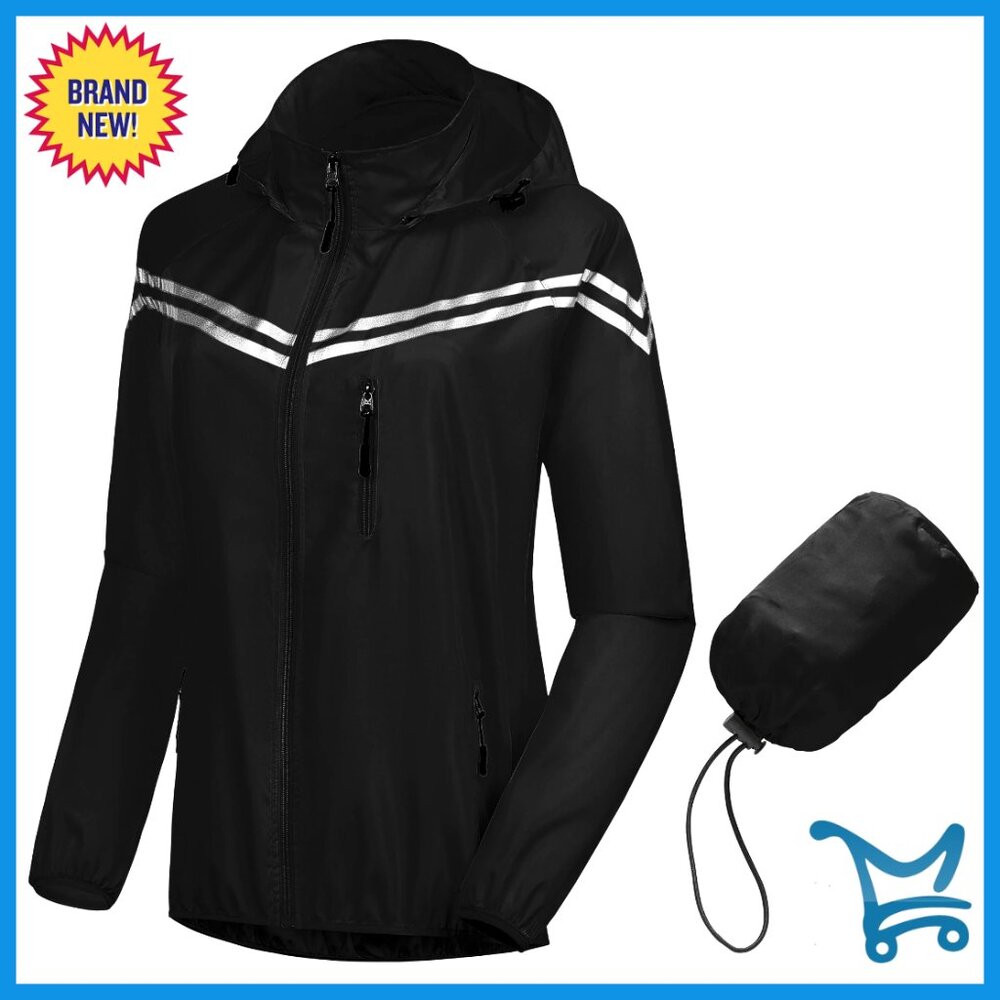Packable Waterproof Running Rain Jacket Windbreak… - image 1